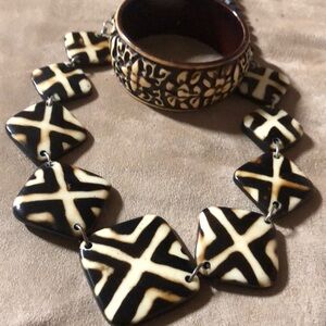 Tribal style necklace and bracelet